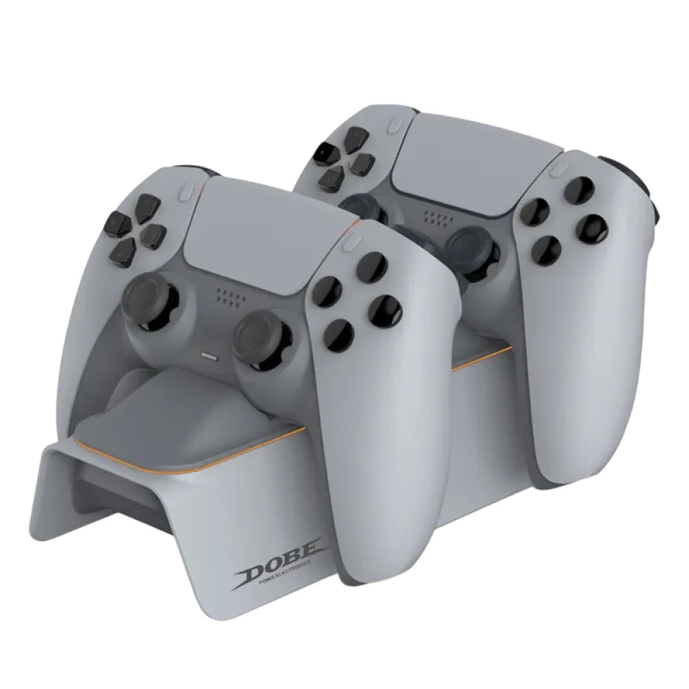 Dobe PS5 Controller Charging Dock Fast Charge for DualSense PlayStation 5 Controller - Grey - TP5-0521