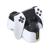DOBE Dual Charge Station for PS5 Controllers and Edge Controller, Fast & Smart Charging, Sleek Modern Design & Slim - Charging Adapter with Type-C Cable (Black and White, TP5-1501X)