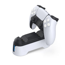 DOBE Dual Charge Station for PS5 Controllers and Edge Controller, Fast & Smart Charging, Sleek Modern Design & Slim - Charging Adapter with Type-C Cable (Black and White, TP5-1501X)