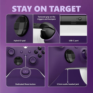 XBOX Wireless Controller – Astral Purple For Series X-S, One, And Windows Devices