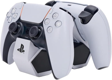 BDA PowerA Dual Charging Station for 2 DualSense Wireless Controllers, Dual Charger for Sony Playstation 5 Gamepad (Gray/Black)