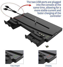 iPlay Vertical Stand Magnetic Suction Charging Station Dock with Dual Controller Charger Ports for PS5 and DualSense