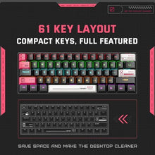 ONIKUMA G55 Mechanical Gaming Keyboard, 61 Keys, RGB Layout, Wired LED Backlit, for PC and Laptop