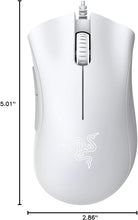Razer DeathAdder Essential (2021) - Wired Gaming Mouse (Optical Sensor, 6400 DPI, 5 Programmable Buttons, Ergonomic Form Factor) White