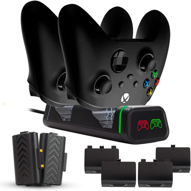 Dual Charger w/ Led Compatible with Xbox Series Controller or Xbox One W/2 Batteries