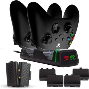 Dual Charger w/ Led Compatible with Xbox Series Controller or Xbox One W/2 Batteries