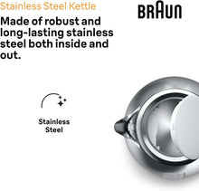 Braun Essentials PurShine Kettle WK1500WH, 1.7L Stainless