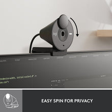 Logitech Brio 300 Full HD Webcam with Privacy Shutter, Noise Reduction Microphone, USB-C, Ceritified for Zoom, Microsoft Teams, Google Meet, Auto Light Correction, Streaming Webcam - Graphite