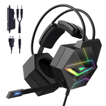 Onkuma X20 Wired Professional Gaming Headset, Noise-Cancelling Mic, 7.1 Surround Sound, RGB Lighting, 50mm Drivers, 3.5mm, Comfortable Over-Ear for PC & Laptop (Black)
