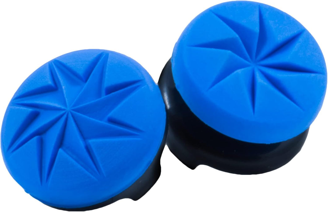 KontrolFreek FPS Freek Edge for PlayStation 4 (PS4) and PlayStation 5 (PS5) | Performance Thumbsticks | 1 High-Rise Convex, 1 Low-Rise Convex | Blue