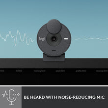 Logitech Brio 300 Full HD Webcam with Privacy Shutter, Noise Reduction Microphone, USB-C, Ceritified for Zoom, Microsoft Teams, Google Meet, Auto Light Correction, Streaming Webcam - Graphite
