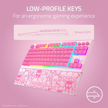 Razer Ornata V3 TKL Gaming Keyboard: Low-Profile Keys - Mecha-Membrane Switches - UV-Coated Keycaps - Backlit Media Keys - 8-Zone RGB Lighting - Magnetic Wrist Wrest - Hello Kitty & Friends Edition