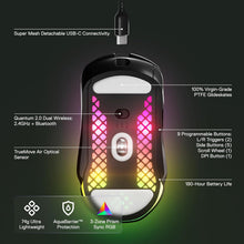 SteelSeries Aerox 5 Wireless Gaming Mouse – Ultra Lightweight 74g – 9 Buttons – Bluetooth/2.4 GHz – 180 Hr Battery – IP54 Water Resistant – PC/MAC – FPS, MOBA, Battle Royale, Black