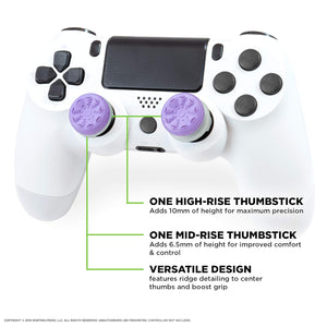 KontrolFreek FPS Freek Galaxy Purple for PlayStation 4 (PS4) and PlayStation 5 (PS5) | Performance Thumbsticks | 1 High-Rise, 1 Mid-Rise | Purple