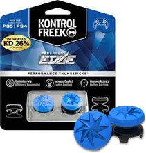 KontrolFreek FPS Freek Edge for PlayStation 4 (PS4) and PlayStation 5 (PS5) | Performance Thumbsticks | 1 High-Rise Convex, 1 Low-Rise Convex | Blue