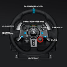 Logitech G29 Driving Force Racing Wheel and Floor Pedals, Real Force, Stainless Steel Paddle Shifters, Leather Steering Wheel Cover, Adjustable Floor Pedals, PS5PS4PS3PCMac – Black