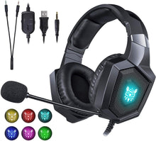 ONIKUMA K8 Wired Stereo Gaming Headphones With Mic LED Lights