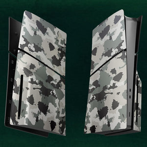 Cover Plates Faceplate for PS5 Slim Console, Replacement Side Shell Panels Face Plate ABS Anti-Scratch Dustproof Accessories for PS5 Slim Disc Edition (Camouflage)