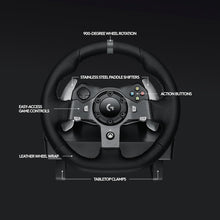 Logitech G920 Driving Force Racing Wheel and Floor Pedals, Real Force Feedback, Stainless Steel Paddle Shifters, Leather Steering Wheel Cover for Xbox Series X|S, Xbox One, PC, Mac - Black