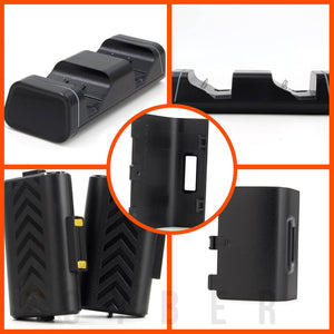 Dual Charger w/ Led Compatible with Xbox Series Controller or Xbox One W/2 Batteries