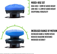 KontrolFreek FPS Freek Edge for PlayStation 4 (PS4) and PlayStation 5 (PS5) | Performance Thumbsticks | 1 High-Rise Convex, 1 Low-Rise Convex | Blue