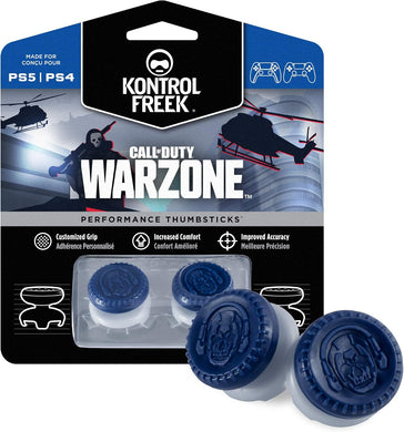 KontrolFreek Call of Duty Warzone Performance Thumbsticks for PlayStation 4 (PS4) and PlayStation 5 (PS5)  2 Elevated, Hybrids  BlueGrey