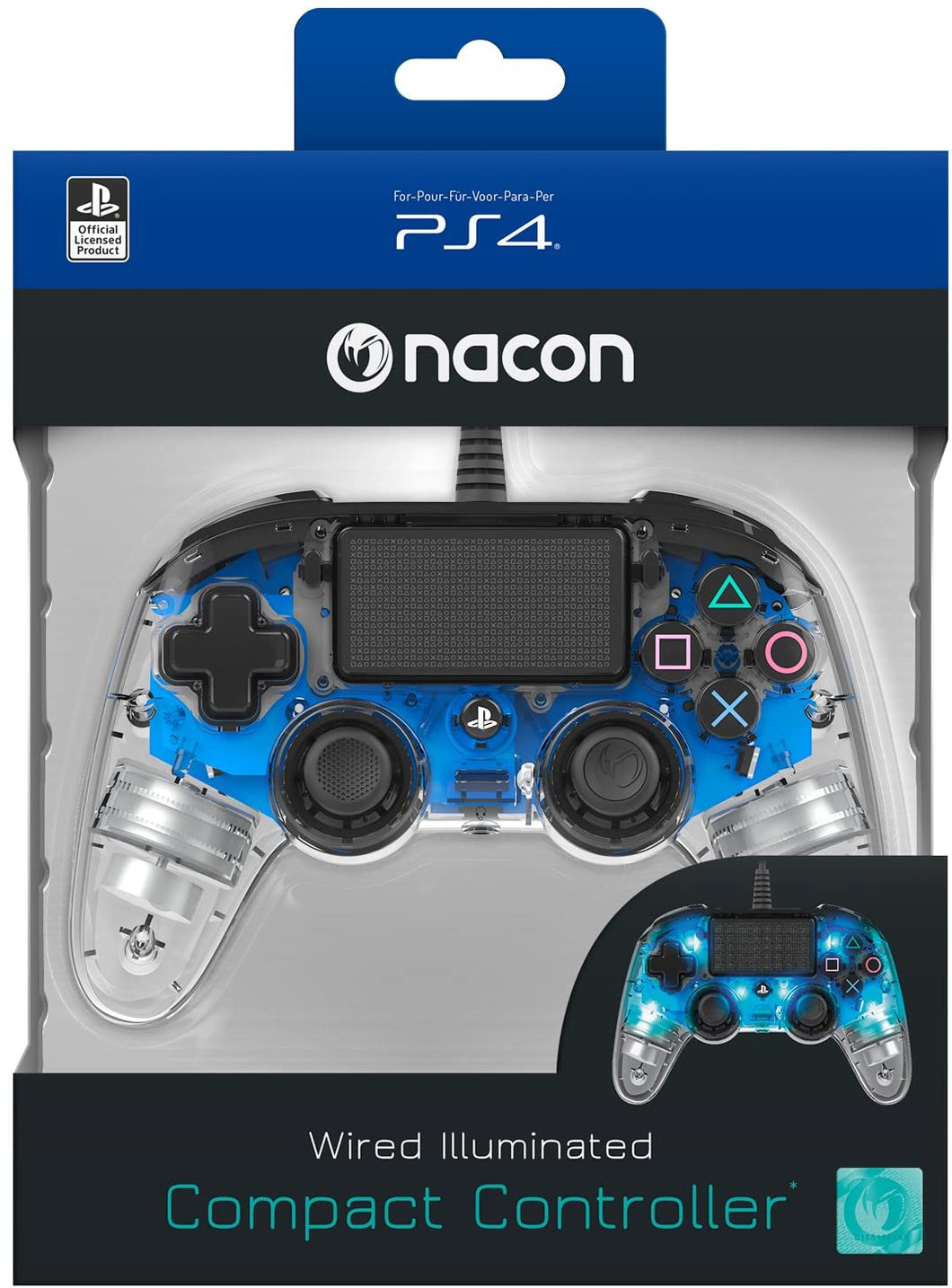 Nacon Wired Compact Controller for PlayStation 4 - All Colors